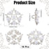 GORGECRAFT 16Pcs Rhinestone Star Buttons Flower&Star Shaped Crystal Buttons Silver Alloy Shank Button Replacement Decorative Buttons for Crafts Sw...