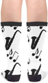 Musical Music Notes Treble Clef Saxophone Novelty Socks For Women & Men...