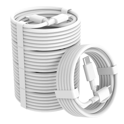 65W USB C to USB C Cable, USB C Cord for iPhone 15/15 Pro Max, MacBook Air MacBook Pro Charger, iPad Pro, iPad Air 5, Mini 6, Google Pixel, Samsun...