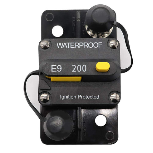 200 Amp Circuit Breaker 12V-48V DC Beaker 3/8 Stud Boat Solar Project Motorhome RV Trailer Automotive Camper Battery Trolling Motor Manual Trip Sw...