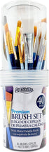 ArtSkills Acrylic Paint Brush Set, Acrylic Paint Brushes for Canvas Painting, Craft Paint Brushes with Palette Knife, 40 pc...