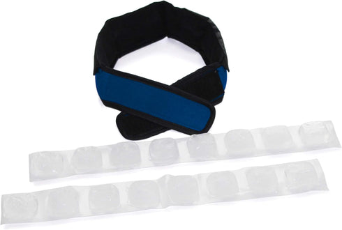 FlexiFreeze Cooling Collar - Personal Neck Cooling Ice Wrap (Navy Blue)...