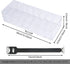 Acrylic Electronics Organizer-8 Sections Clear Cable Storage Bin Box,Cord Management Holder,Desk Storage Accessories with 20 PCS 6 Inch Reusable F...