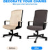 Stretch Office Chair Cover, Soft Comfortable Computer Chair Covers with Durable Zippers, Universal Boss Chair Cover, Elastic Washable Office Chair...