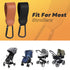 4pcs Stroller Hooks, Pushchair Clips, Bike Car Storage Hook for Bags, Wardrobe Multifunctional Hooks(Brown Black)...
