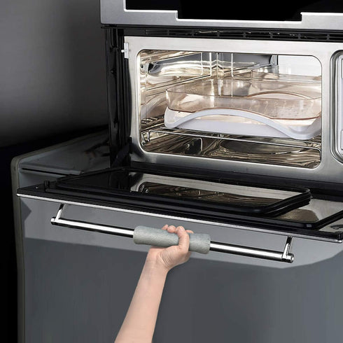 OUGAR8 Microwave Door Handle Covers,Keep Your Kitchen Appliance Clean from Smudges, Fingertips,Drips&Food Stains,Perfect for Oven(6" L3.5W, Gray)