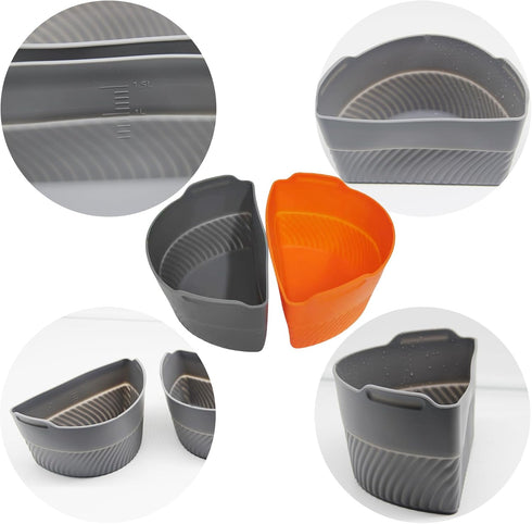 2 Pack Reusable Slow Cooker Liners,BPA Free Silicone Slow Cooker Liner, Dishwasher Safe Divider Insert,Compatible for Most 6 Quart Slow Cooker (Gr...