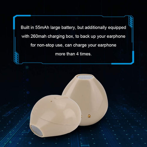 Lightweight Earphone Noise Cancelling Earbuds Built-in Microphone Bluetooth Headphones with Charging Case for Smart Mobile Phone...