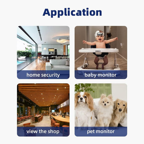 Indoor Security Camera for Home, WiFi Cameras with Phone App, Baby Monitor Dog-Cat-Pet Cameras, 2.4GHz Surveillance Cameras with Night Vision, Mot...