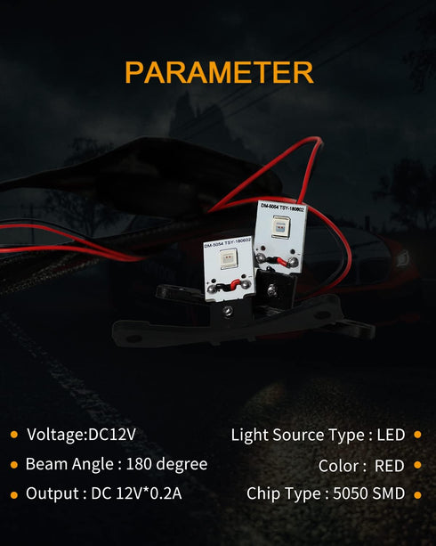 Qasim LED Devil Eye DRL LED Module for Projector Lens Retrofit DIY Red Demon Evil Eye-2Pack...