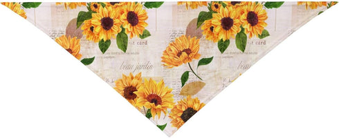 Sunflower Vintage Dog Bandana Scarf Triangle Bibs Pet Accessories Cat Kerchief...