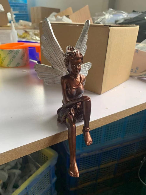 Angel Figurine Outdoor Garden Fairy Statue, 9 ''Garden Sculpture Resin Angel Craft Home Table Ornaments for Lawn Yard Art Porch Patio Decorations ...