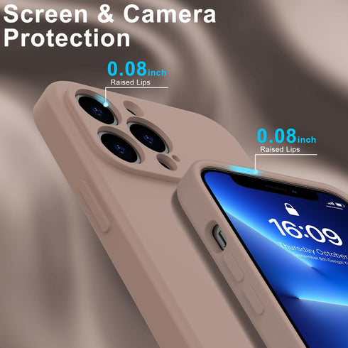 Goodon Designed for iPhone 12 Pro Max Case with Screen Protector - Soft Silicone Cover Microfiber Lining- Slim Fit Shockproof Protective Phone Cas...