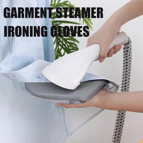 Garment Steamer Ironing Gloves for Clothes - Waterproof Anti Steam Glove, Anti Steam Mitt with Finger Loop Heat Resistant Ironing Board for Clothe...