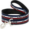 Buckle-Down Pet Leash - Mustang/Text w/Tri-Bar Stripe - 4 Feet Long - 1.5" Wide...