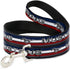 Buckle-Down Pet Leash - Mustang/Text w/Tri-Bar Stripe - 4 Feet Long - 1.5" Wide...