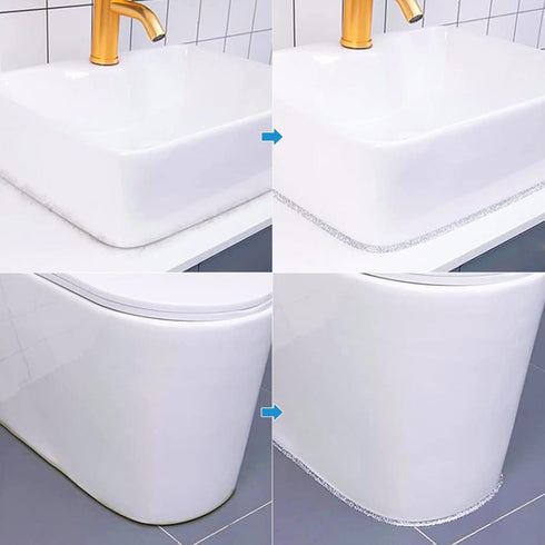 Ceiling Molding Peel and Stick, Self Adhesive Flexible Trim Caulk Tape Sealant Strip for Stove Sink Toilet Wall Corner Tile Edge Bathroom Kitchen ...