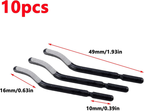 Antrader Deburring Tool Kit, 10pcs Rotary Deburr Blades Set Without Handle Deburring Blades Rotary Deburr Blades Set for Metal Plastic Wood...