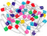 Kinteshun Baby Safety Pins,Kid Secure Clips Diaper Bib Nappy Pin with Safe Lock(50pcs,1.6 inches,7 Assorted Candy Colors)...