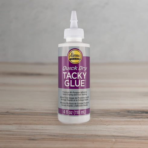 Quick Dry Tacky Glue – Dries Clear– 4 OZ – Single...