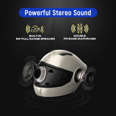LEXIN Model S, Ultra-Portable Bluetooth Speaker, Helmet Style Small Wireless Speaker, Loud Stereo, Deep Bass, IPX4, Smart TWS Pairing for Home, Ou...