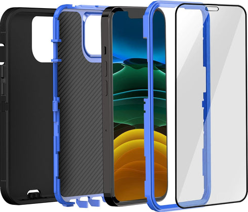 FEIYAR HOME Design for iPhone 11 Pro Max Case with 2 x Tempered Glass Screen Protector, Military Grade Full Body Drop Protective Shockproof Heavy ...