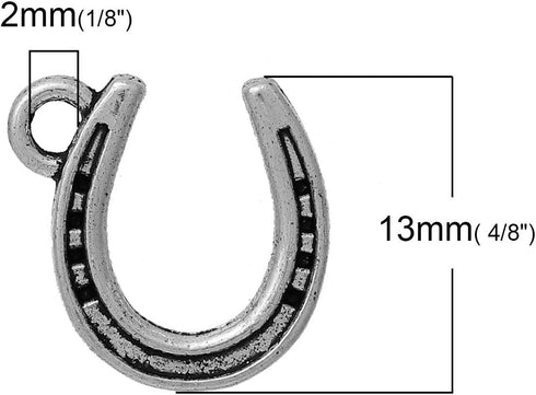 JGFinds Western Lucky Horseshoe Charms for Western Jewelry Making, Bulk 95 Pack - DIY Horseshoe Charms for Necklace, Earring Making or Country Cha...