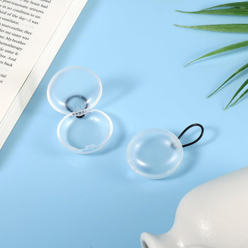 2pcs Ear Plug Carrying Cases, Mini Portable Earplug Case Earbud Organizer Holder with Lanyard Ear Bud Small Storage Box for Travel Business Outdoo...