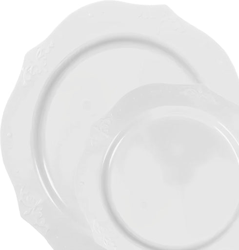 Elegant White "Antique" Plates - 10" (Pack of 20) - Timeless Design - Perfect for Parties & Special Occasions...