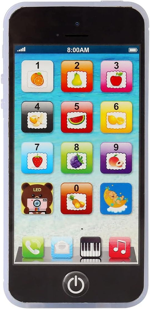 Yphone, Pretend Smart Mobile Toy Phone for Toddler Baby & Kids, Musical English Learning Preschool Education Electronic Cell Phone Gift for Boys &...