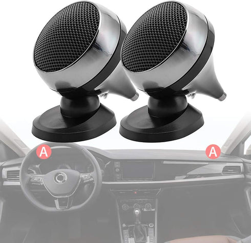 2pcs Universal Car Tweeter Loudspeaker 150W 4Ohm Audio Silk Film for Car Modification High-Pitched Car Audio Modification Nondestructive...
