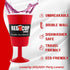 Reusable Red Plastic Wine Glasses with Stem, 14oz, Unique Heavy-Duty Drinking Glasses for Parties, Durable Champagne Flutes, Cute Sturdy Big Grip ...