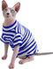 Sphynx Hairless Cat Red Stripe Breathable Summer Cotton T-Shirts Pet Clothes,Round collar vest Kitten Shirts sleeveless, Cats & Small Dogs Apparel...