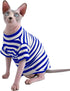 Sphynx Hairless Cat Red Stripe Breathable Summer Cotton T-Shirts Pet Clothes,Round collar vest Kitten Shirts sleeveless, Cats & Small Dogs Apparel...