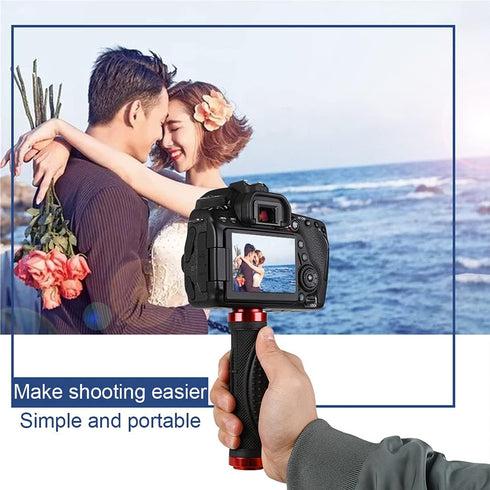 Camera Handle Grip Support Mount Universal Stabilizer Holder Stand with 14-20 Thread for Digital Video Camera Camcorder Action Camera LED Video Li...