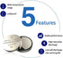Cotchear 5pcs/Pack CR2450 Coin Battery 550mAh 3V CR 2450 Button Cell Batteries ECR2450 KCR2450 5029LC LM2450 3V Battery for Car Key Remote...