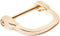 4pcs 2.5cm Wide Horseshoe D-Rings,Screw in Shackle D Ring for Purses,Belt Clasps,Purse Findings BBC14 (Light Gold)...