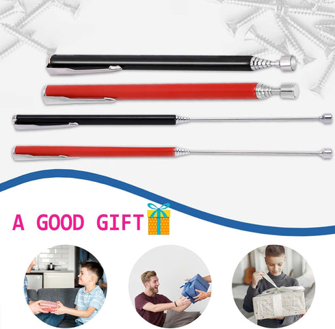 2Pcs Magnetic Telescoping Pick Up Tool for Small Metal Tools with Pocket Clip 3 Lb Extendable Magnetic Grabber Reacher Tools,for Men, DIY Handyman...