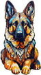 Wooden Puzzles for Adults, German Shepherd Dog Wooden Jigsaw Puzzles for Adults, Unique Animal Shape Wood Cut Puzzles for Puzzle Lovers, Birthday ...
