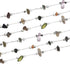 uxcell 2 Yards Irregular Gemstone Chains with Silver Chains Handmade Natural Beading Chain Bulk for Craft DIY Bracelet, Necklace, Jewelry Making (...