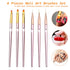 6PCS Nail Art Liner Brushes Set, UV Gel Acrylic Nail Art Drawing Painting Brushes Rose Gold Handle French Stripe Lines Painting Nail Pens...