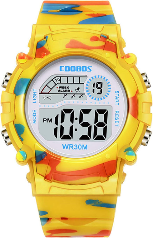 FANMIS Fashion Sport Waterproof LED Digital Multifunction Rubber Electronic Watch...