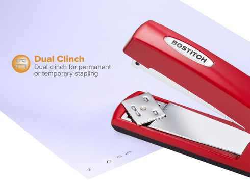 Bostitch Professional All-Metal Executive Stapler, 20 Sheet Capacity, Red...