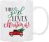 BLUE RIBBON Christmas Gifts Coffee Mug, This Girl Loves Christmas, Funny Coffee Mug from Daughter, Wife and Son – Mug in Decorative Christmas Gift...
