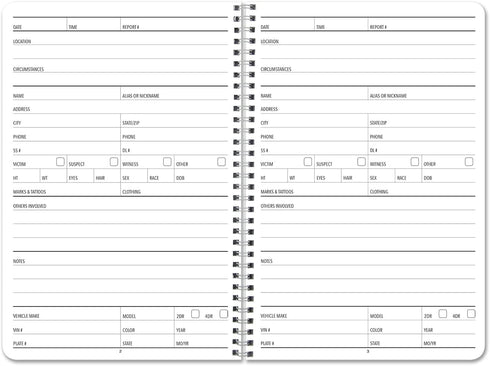 BookFactory Security Incident Report Log Book/Security Guard Journal - Wire-O, 100 Pages, 6" x 9" (LOG-100-69CW-PP(Security-Report))...