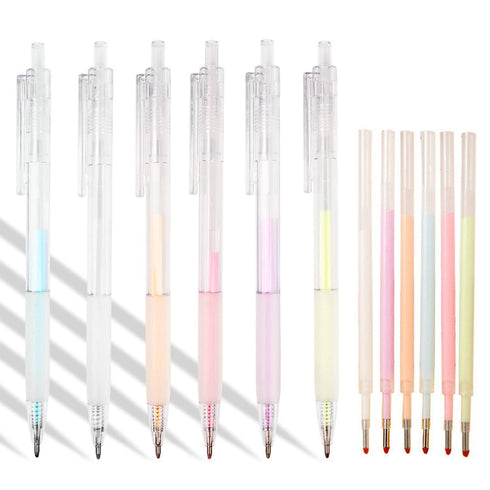 6pcs Ball Point Adhesive Glue Pen with 6PCS Extra Glue Refills, Kids-Friendly Precise Apply and Easy Control, Quick Dry Glue Pen for Crafting, Scr...