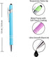 Pastel Rubberized Soft Touch | Pastel Colors | Ballpoint Pen with Stylus Tip a stylish, premium metal pen, black ink, medium point (Pastel Purple,...