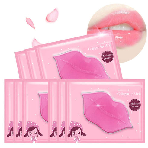 Lip Mask, 30PCS Collagen Crystal Pink Lip Care Gel Pads Treatment, Moisturizing Anti-Wrinkle Anti-Aging Firm Hydrate Lips, Remove Dead Skin Moistu...