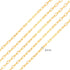 BEADIA 18K Gold Plated O Chains 3.0mm 2 Meters for Jewelry Making Findings...