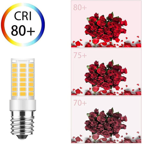 TAIYALOO E17 LED Bulb Dimmable, 5W Microwave Oven Bulb, Warm White 3000K, 40W Halogen Bulb Replacement for Microwave, Over Stove Appliance, Range ...